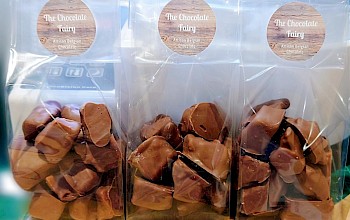 Milk chocolate covered honeycomb pieces